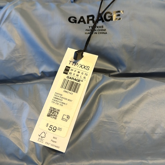 Garage crop vest XXS blue - Picture 3 of 4